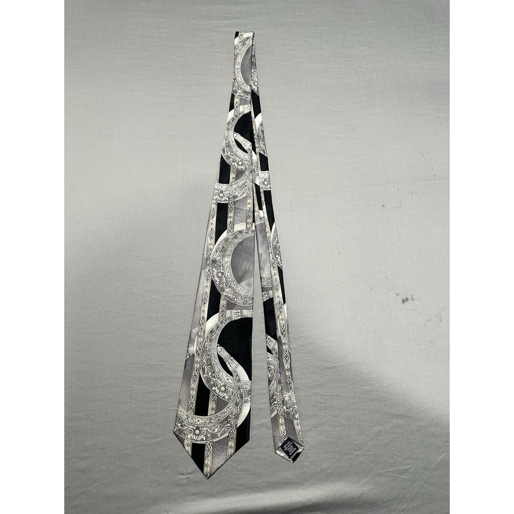 Stafford Executive Black/Silver Chain Neck Tie